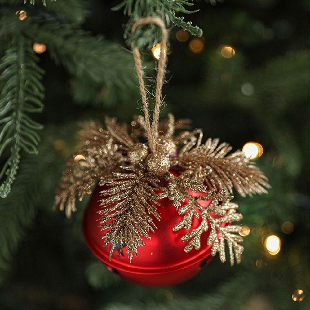 new Christmas Gold Bells Pendant Retro Xmas Tree Hanging Bells Party Favors Christmas Decorations Ambience Decoration