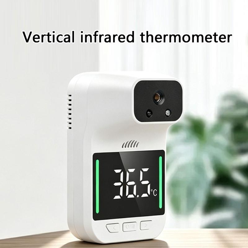 Wall Mount Temperature Reader With Screen Display, Voice Prompt and USB or Battery Operation for Office Lobby and School Entrance Use