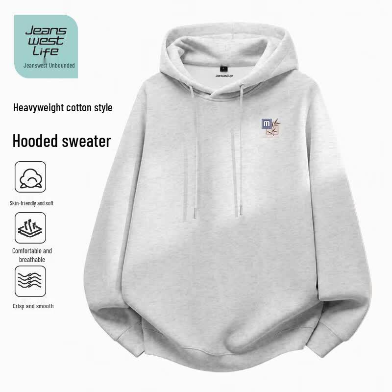 Мужская повседневная вязаная толстовка с капюшоном Jeanswest L