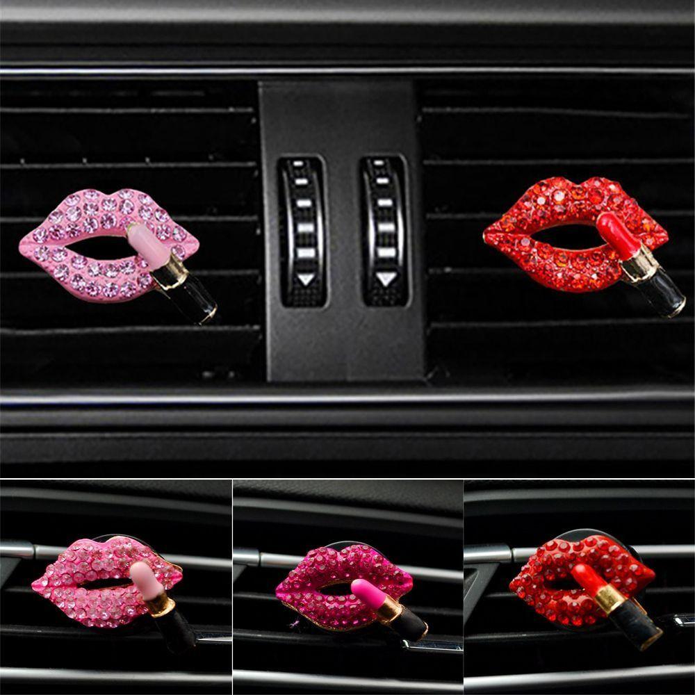 

Горный Хрусталь Горный Хрусталь Красные Зажимы Для Губ Сплав Духи Освежитель Воздуха Зажим Для Автомобиля