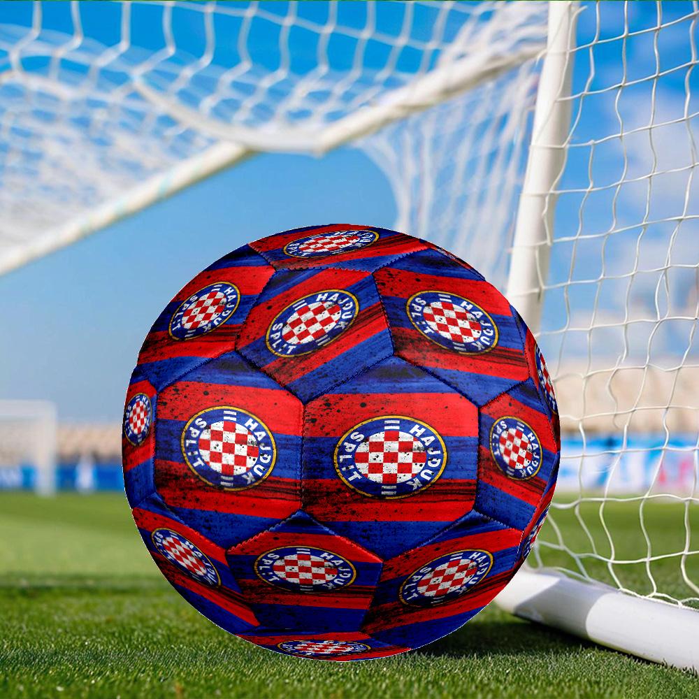 Hajduk Split Football Crest Size 5 Soccer Ball, Suitable for Training and Matches, High-Elasticity, Wear-Resistant Material Gift for Fan