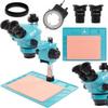 Microscop Stereo Trinocular Rf4 Rf7050-Po4 + Iluminare cu LED 144X