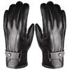 Thermal Fleece PU Leather Gloves Thickened Waterproof Gloves New Touch Screen Gloves  Skiing