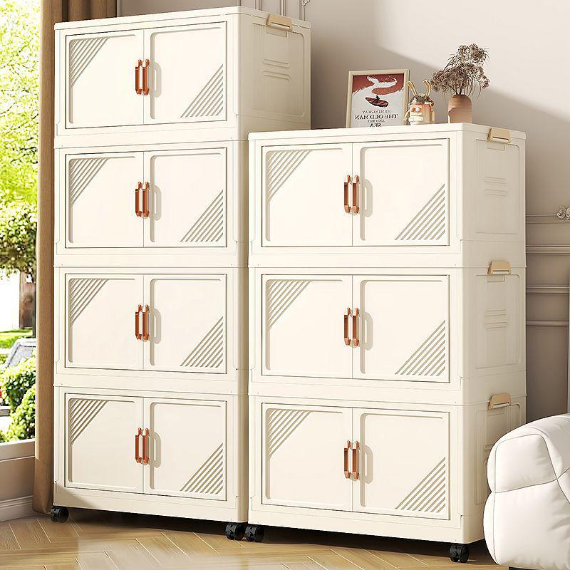 Foldable Multi-Layer Storage Cabinet for Clothes, Snacks, Books, and Toys