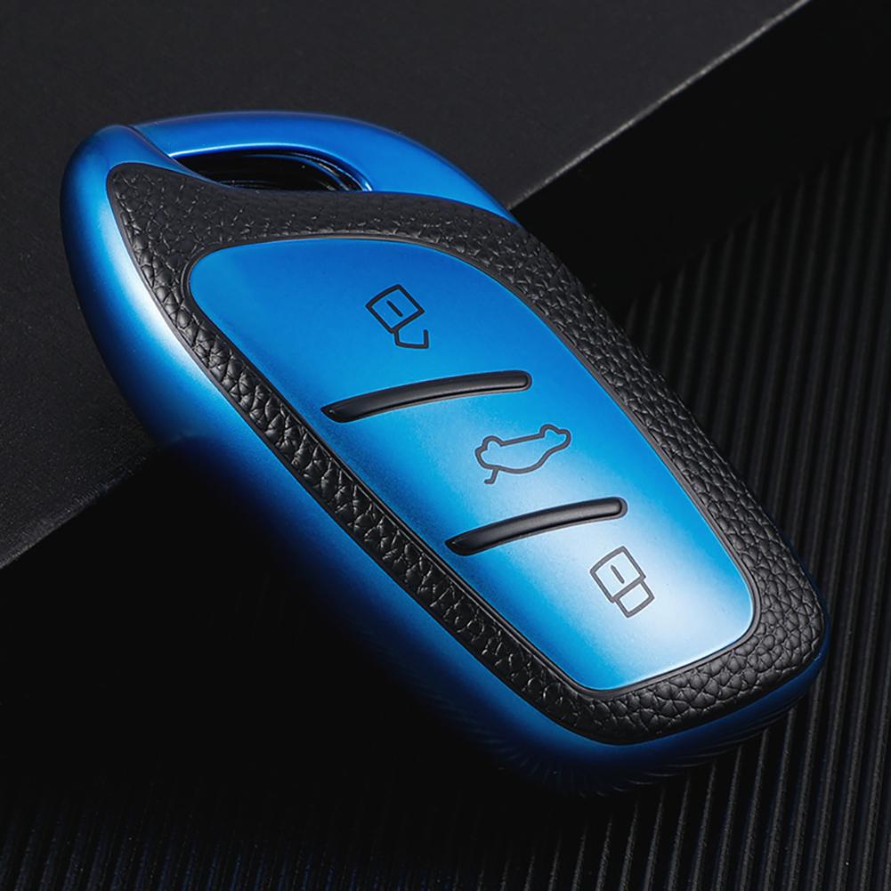 New TPU Leather Car Key Cover Case For Roewe RX5 I5 I6 RX3 RX8 ERX5 Key Cover Bag Keychain Protector Cover For MG ZS EV MG6 EZS