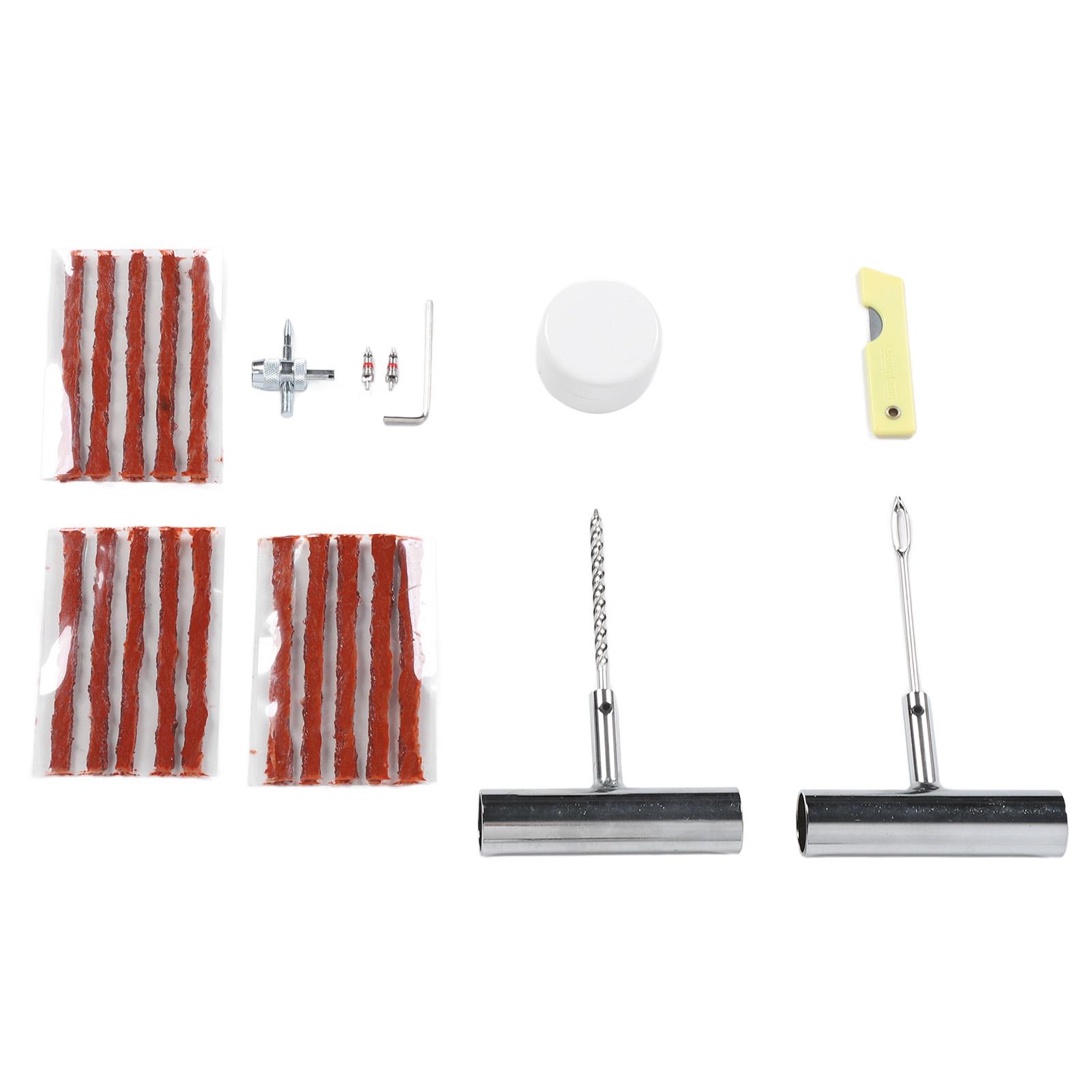 

24 шт. комплект для ремонта шин, комплект для ремонта шин повышенной прочности, универсальный инструмент для ремонта шин для автомобиля, мотоцикла, грузовика