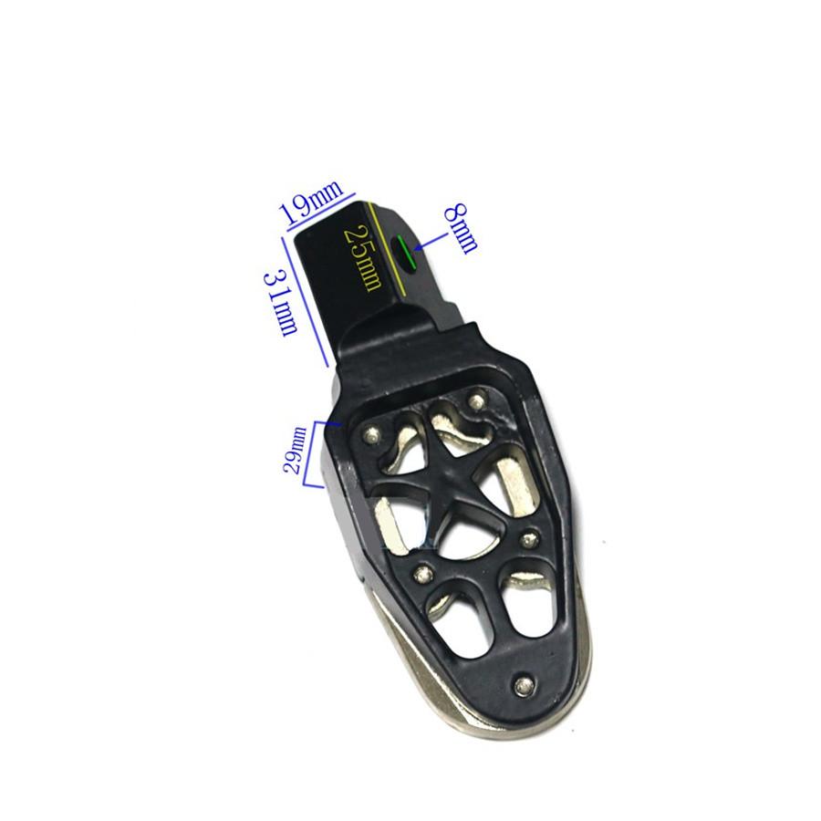 DIY Pair Aluminum Alloy Motorcycle Scooter Footrests Foot Peg Mount Pedals Black