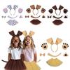 Halloween Dog Costume Accessories include Dog Ear Headband Dog Tail Nose Bowtie Skirt Gloves for Women Girl Cosplay