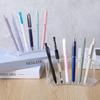 2 PCS Acrylic Pen Stand Pen Display Holder for Vendor Events Clear Rack Beaded Slots Display Eyebrow Makeup Brush Rack Organizer for School Office