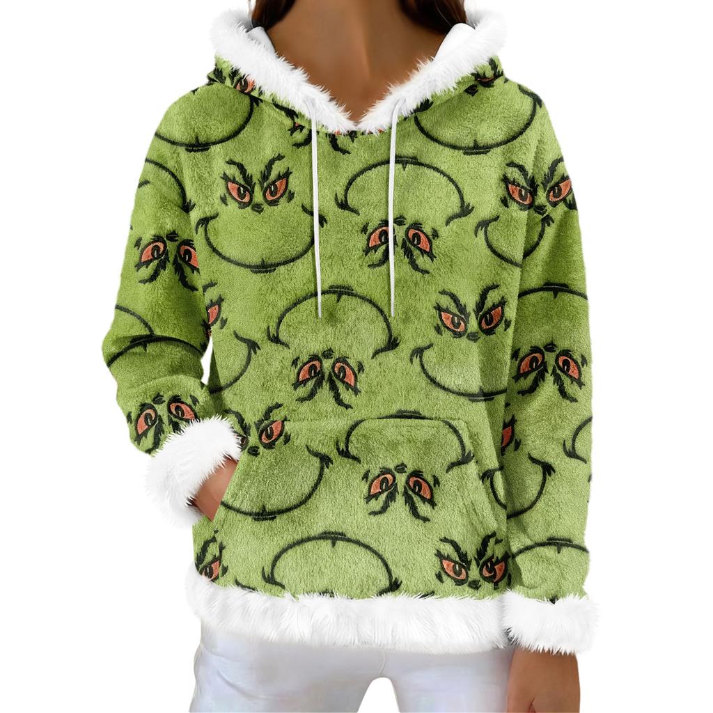 Φούτερ με Κουκούλα Για Γυναίκες Oversized Χειμερινά Βελούδινα Χαριτωμένα Φούτερ Πουλόβερ Μοντέρνα Φθινοπωρινά Χειμερινά Ρούχα