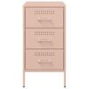 Nightstands 2 Pcs Pink 36 X 39 X 68 Cm Steel