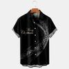 European And American Men'S Hawaiian 3D Printed Shirt Lapel Beach Short-Sleeved Fashion Casual Shirt