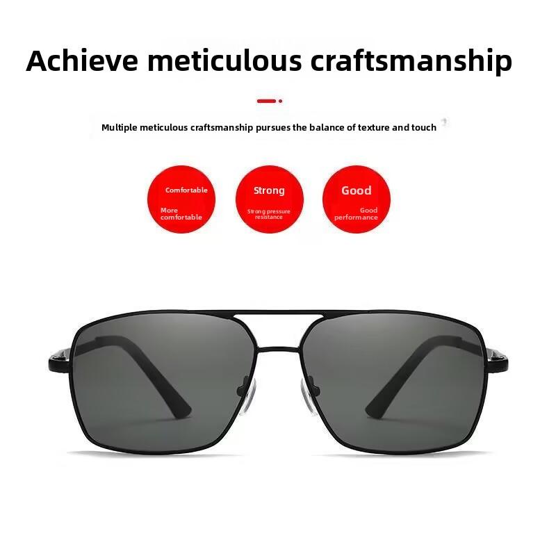 Gafas de Moda para Hombre de Montura Grande Polarizadas para Miopía Conducción Antideslumbramiento Alta Definición Conducción UV400 Gafas de Sol Dioptría Hasta -4.0