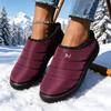 Women's Cotton Slippers Flat Anti-slip Warm and Comfortable Home Slippers for Autumn and Winter