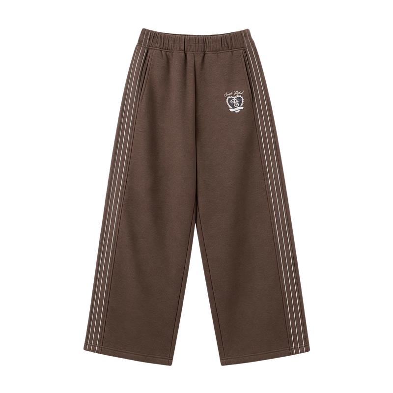 DEESHA Girls' Straight-Leg Pants with Heart Embroidery