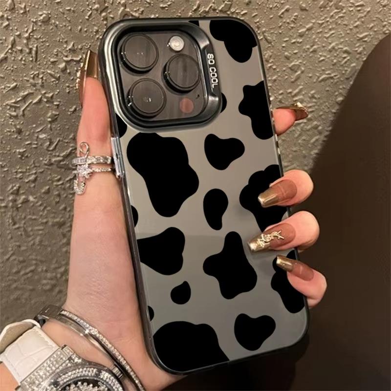 Black Leopard Print Electroplate Phone Case For Samsung Galaxy S25 Ultra S24 S23 S22 S21 S20 Plus FE A15 A35 A54 A55 Hard Cove