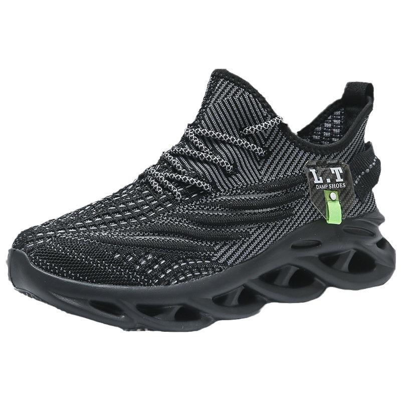 Large Size Summer Breathable Fly-woven Sports and Leisure Shoes Thick-soled Blade Mesh Coconut Running Shoes