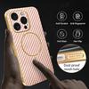 For iPhone 15 Pro Phone Case Carbon Fiber Textured Electroplated TPU Back Cover