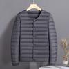 Men's Lightweight Down Vest: Warm Inner Layer with Round and V-Neck Options for Middle-Aged and Elderly.