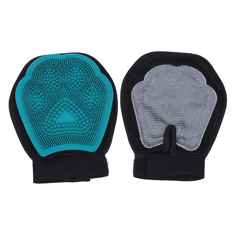 

Расческа для чистки шерсти собак и кошек, щетка для массажа с обеих сторон, перчатка для купания собак, синяя, средства по уходу за домашними животными 24cmx18cm