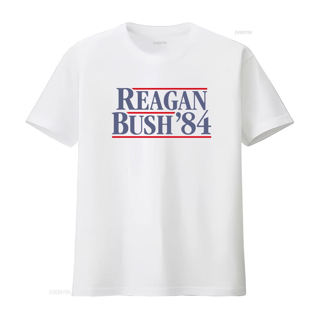 Reagan Bush 84 President Campaign 1984 Retro Vintage Premium Blend T Shirt Vintage Washed Designer Clothes Stylish Breathable