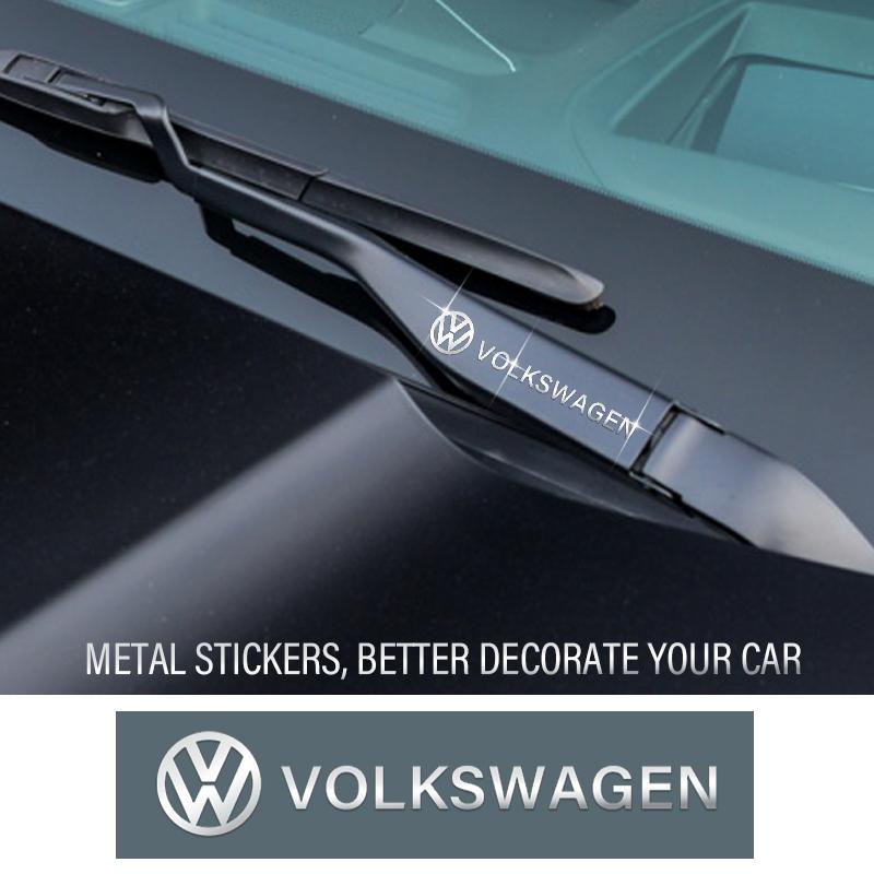 Car Styling 3D Alloy Metal Motorcycle Audio Decorative Stickers Silver For VW Touran Beetle Golf Passat Jetta Polo Bora Lavida