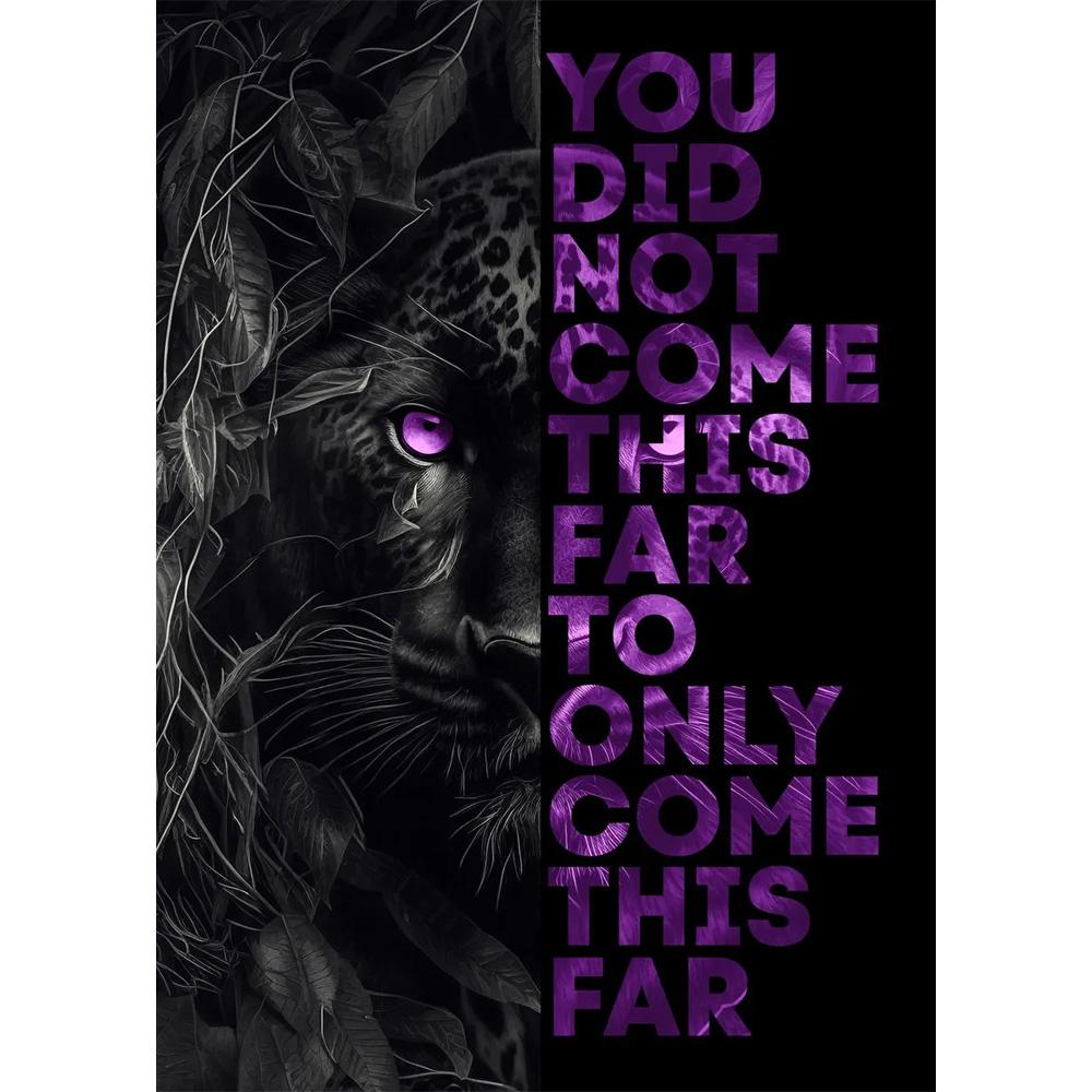 Animal Motivation Poster Panther Lion Motivational Canvas Posters Prints Canvas Painting Focus Conquer Fearless Mural Wall Decor