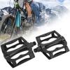 A Pair Aluminium Alloy Black Mountain Bike Pedal Plate Anti‑skid Ball Bearing Pedals Bicycle Accessories