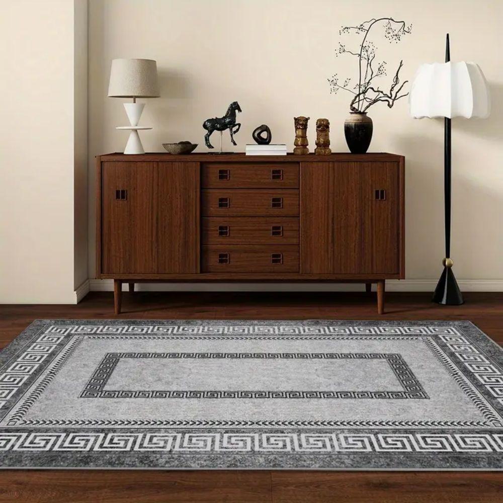 

Light Luxury Rugs for Bedroom Non-Slip Bedside Rug Large Area Living Room Decoration Carpet Washable Cloakroom Floor Mat 100x150cm 40x59inch