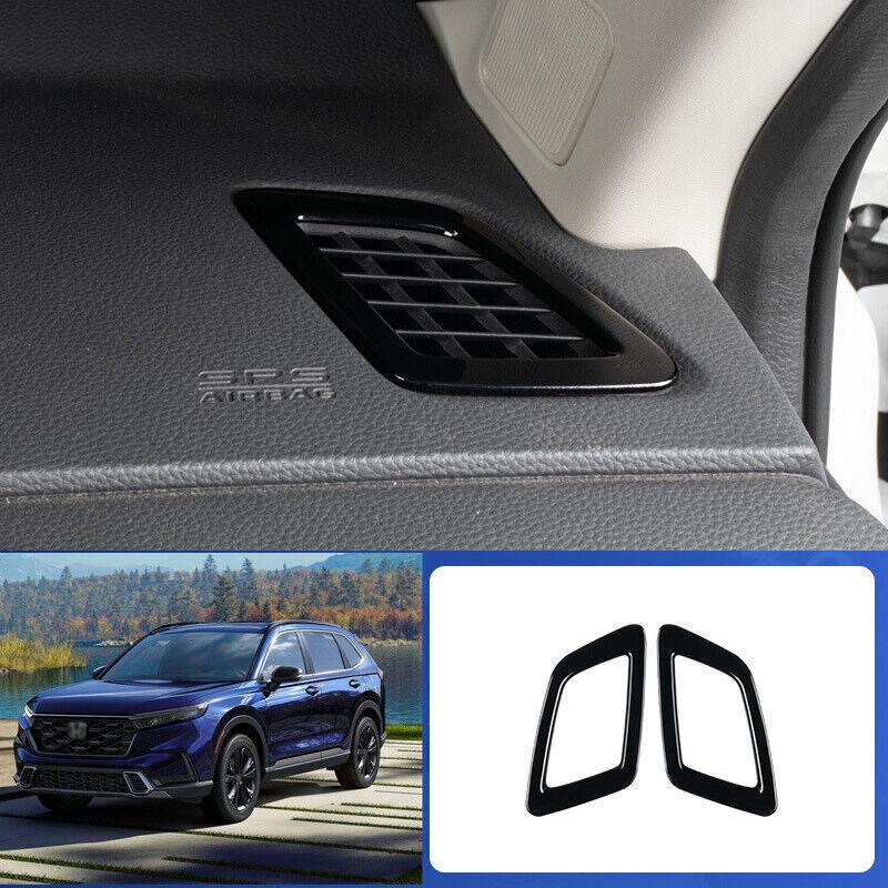 For Honda CRV CR-V -2024 Glossy Black Dashboard AC L&R Air Outlet Vent Trim