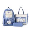 Cute Backpack Simple and Versatile High Value Junior High School Student Schoolbag Cute Large Capacity Contrasting Schoolbag Travel Backpack
