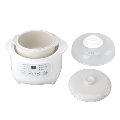 200W Mini Ceramic Stew Cooker 1L Capacity Electric Slow Cooker Porridge Soup Pot Automatic Power Off