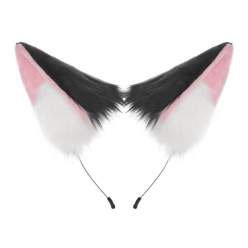 Handmade Plush Cat Fox Ear Headband Cosplay Anime Convention Costume Accessory