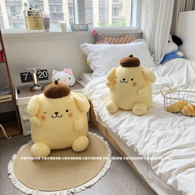 Kawaii Pompompurin Plush Pillow Toys Soft Pillow Gift Lovely Pom Pom Purin Doll for Kids Room Decor Xmas Birthday Girl Gifts
