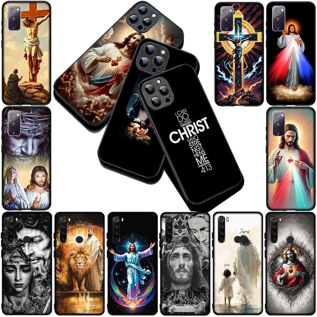 Phone Cover for OPPO A18 A16 A80 A40 A17 A15 A38 A78 A79 A54 A57 A58 A60 4G 5G Casing Soft Case God Jesus Judah Jehovah Cross