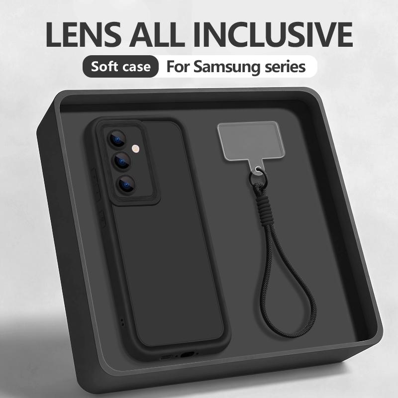 Soft TPU Lanyard Case For Samsung Galaxy S25 S24 FE S23 S22 Ultra S25 Edge A56 A26 A16 A17 A36 A55 A54 A15 5G Strap Phone Cover