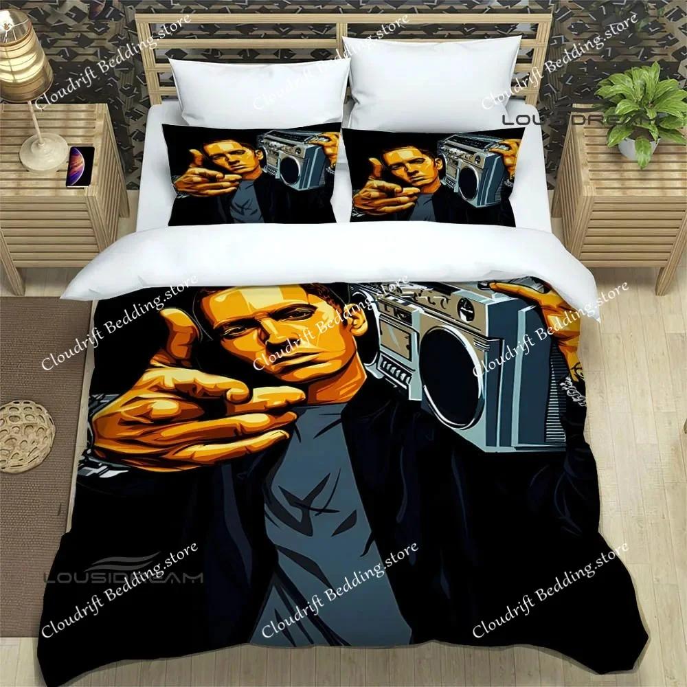 Eminem Hip -hop Singer Print Bedding Sets Exquisite Bed Supplies Set Duvet Cover Comforter Set Bedding Set Luxury Birthday Gift0