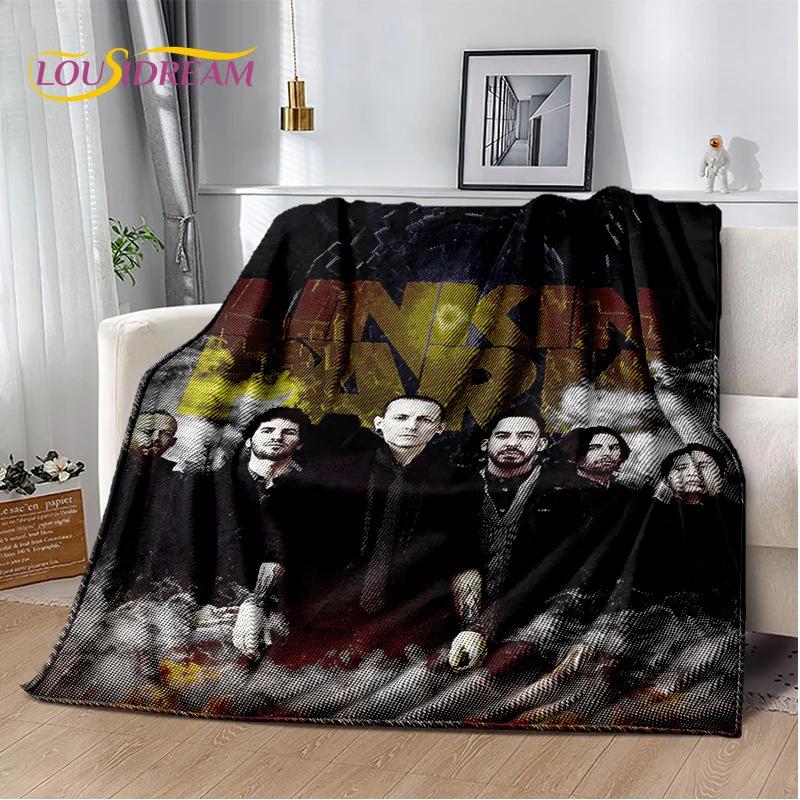 Retro Rock Band 3D L-Linkin Park Soft Flannel Blanket for Beds Bedroom Sofa Picnic,Throw Blanket for Cover Outdoors Leisure Gift