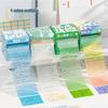Pearlescent Gradient Sticky Notes: Four-Color Pull-Out, Large Capacity, Adhesive Marking for Students