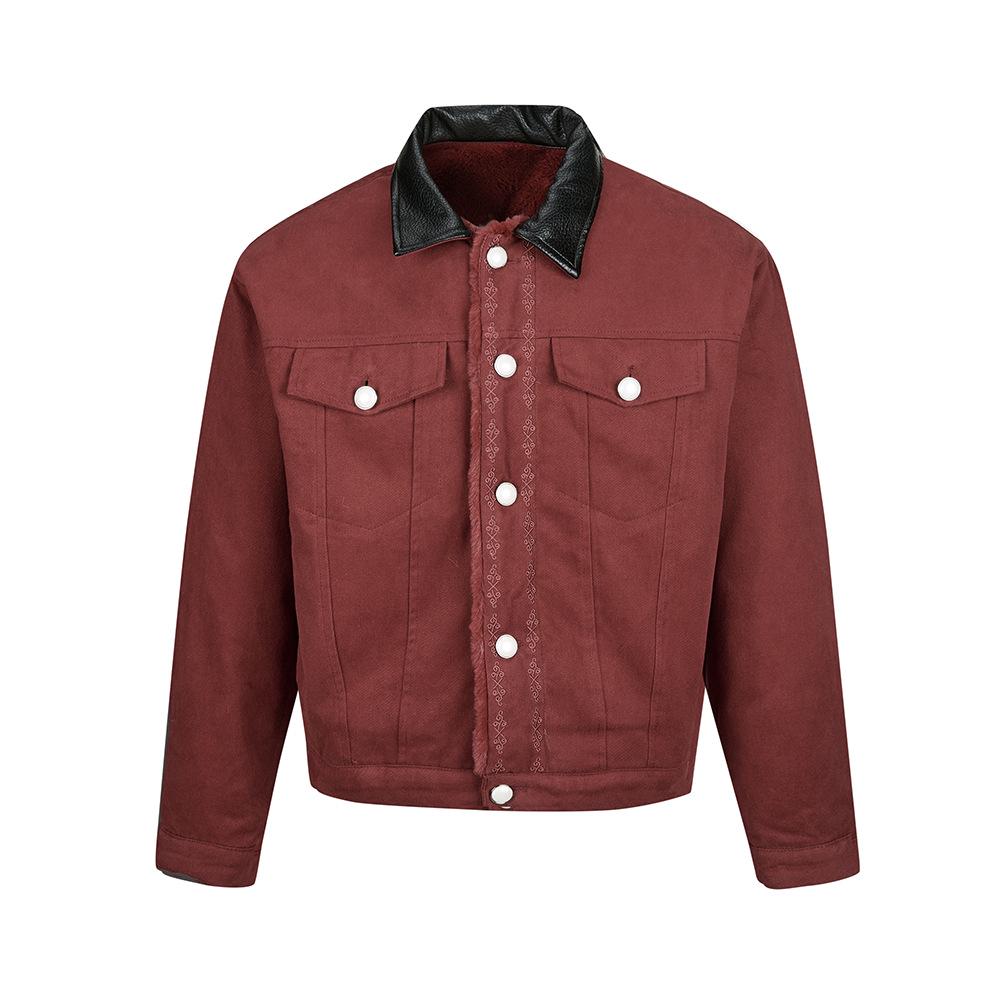 Yishengyiyi American Retro Embroidered Mountain Eagle Winter Jacket Extra Extra Large