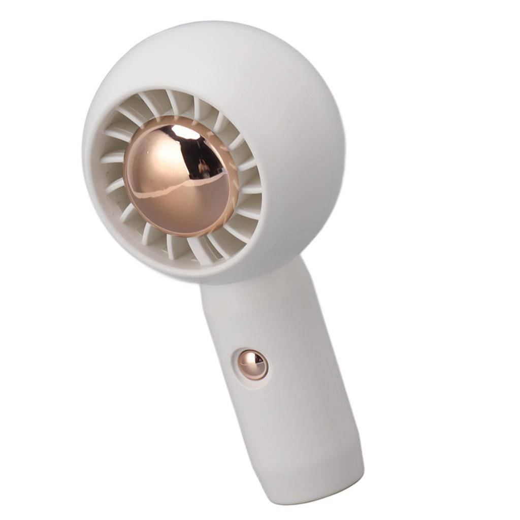 Mini wentylator ręczny osobisty ładowany przez USB cichy wentylator biurkowy dla mężczyzn kobiet wewnątrz na zewnątrz biały