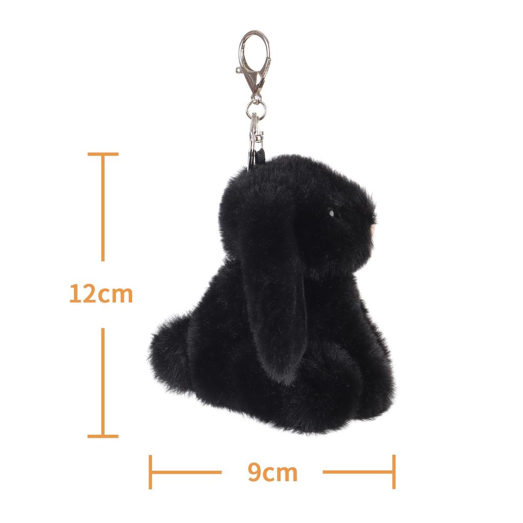 Apricot Lamb Plum Red Rabbit Cute Soft Keychain Plush Toy, Perfect for Boys and Girls, Fits Kids Backpacks and Purses, 11cm