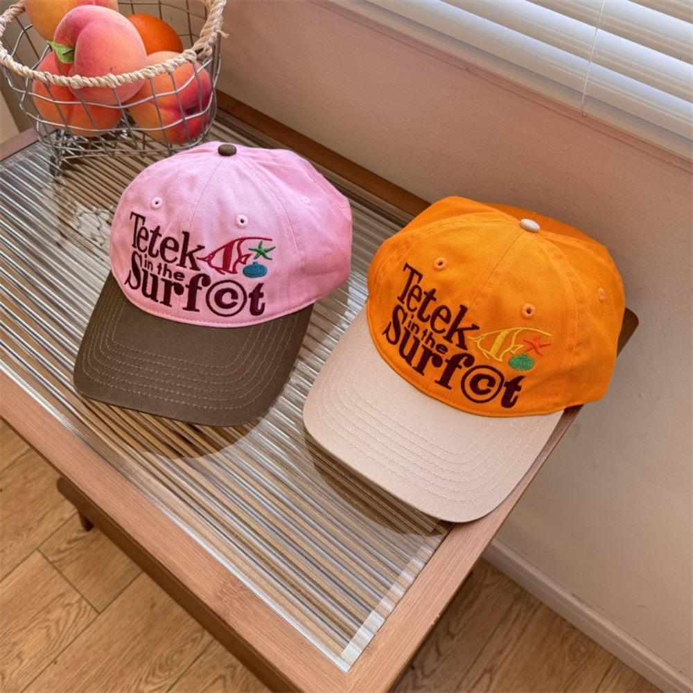 

Sunshade Embroidery Letter Baseball Hat Sun Protection Sunshade Sun Hat Retro Baseball Cap Cycling помаранчевий