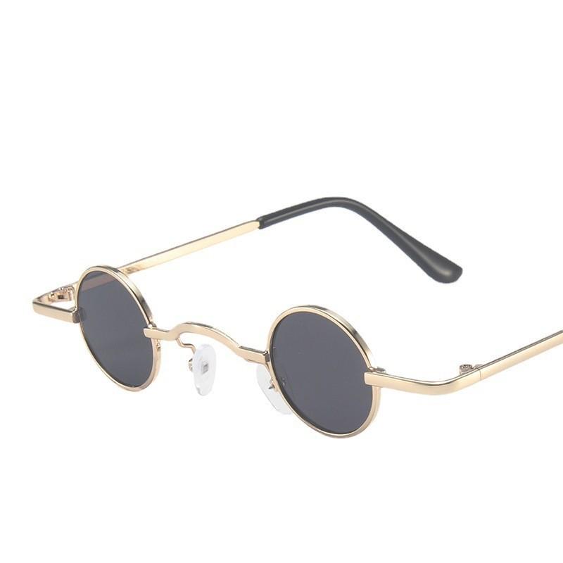 Korean Kids Sunglasses 3-10 Years Old Round Metal Frame Fashion Eyewear for Boys Girls Street Style Sun Glasses