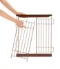 Richell Wooden Sliding Pet Playpen with Divider, Dark Brown, Wide