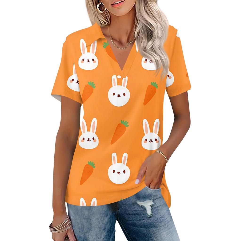 Damenmode Lässig Revers Kurzarm Farbe Hemd Damen Up Tops