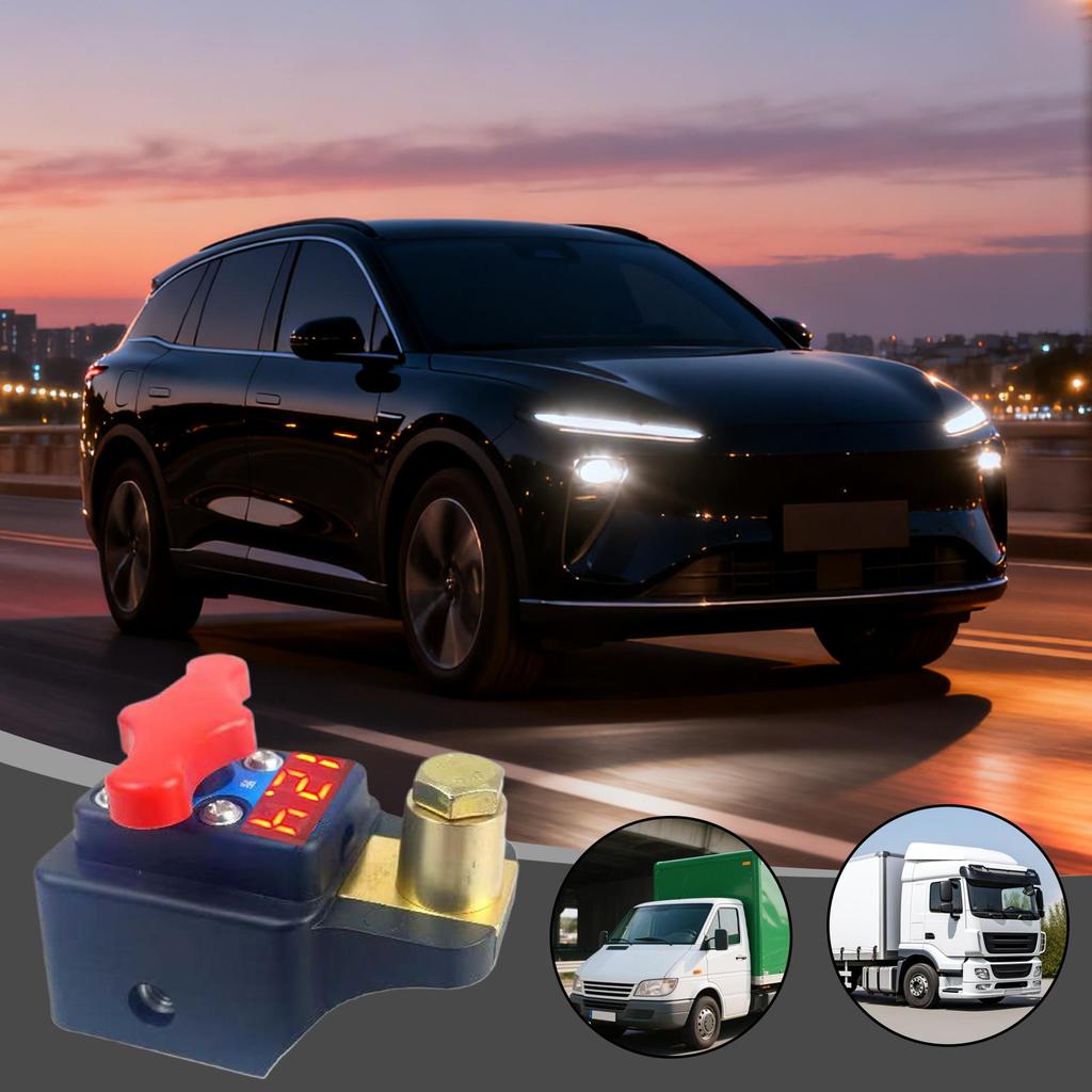 Car Battery Power Off 12V-24V Power Off Switches With Digital Display Automobile Battery Isolator Control For Long-Term Parking