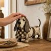 Hundefigur Vintage Slidt Bordplade Dekoration til Entré Hylde