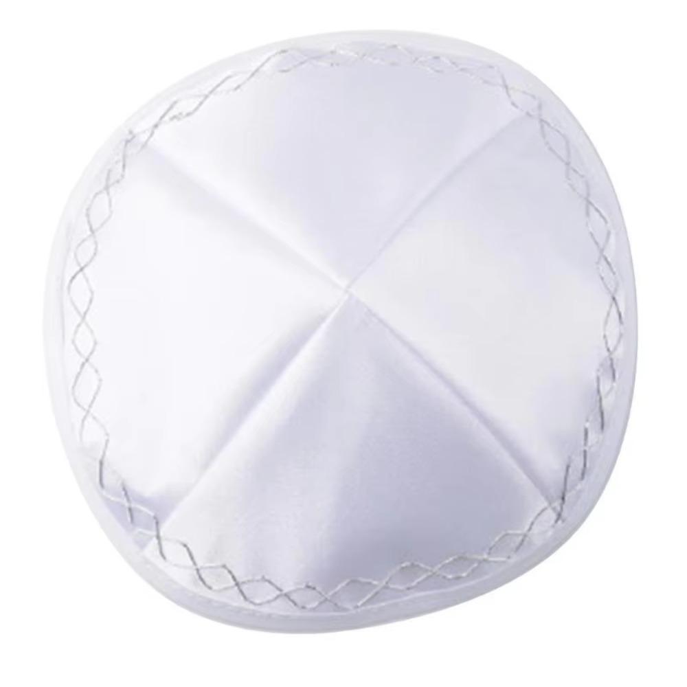 Satin Fabric Kippah Cap Smooth Surface Head Cover Durable Yarmulke Skullcap Daily Wear
