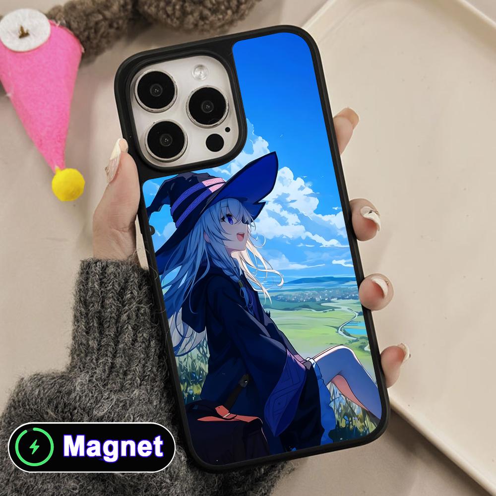 Wandering Witch Elaina Matte Surface Magsafe Mobile Phone Case for iPhone 17 16 15 14 13 12 11 Air Pro Max Plus Colorful Cover